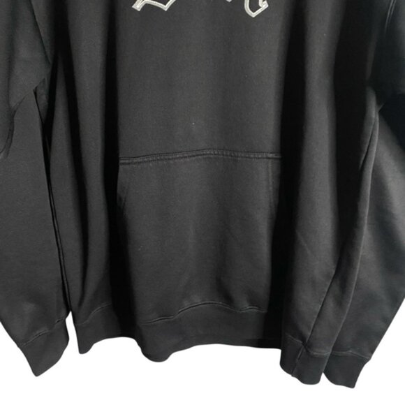 SMP Men's Black Graphic Relaxed Fit Sweatshirt Hoodie - Picture 3 of 10